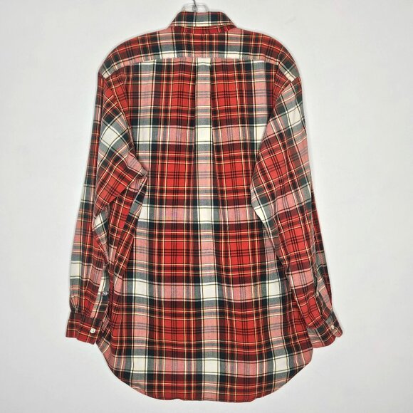 Vintage Ralph Lauren Shirt Mens Medium Red Plaid Button Up Preppy Western Casual - Picture 5 of 7